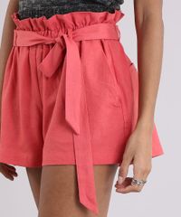 Short-Feminino-Clochard-com-Linho-e-Faixa-de-Amarrar-Coral-9182748-Coral_4 Short-Feminino-Clochard-com-Linho-e-Faixa-de-Amarrar-Coral-9182748-Coral_4