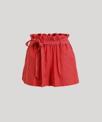 Short-Feminino-Clochard-com-Linho-e-Faixa-de-Amarrar-Coral-9182748-Coral_5 Short-Feminino-Clochard-com-Linho-e-Faixa-de-Amarrar-Coral-9182748-Coral_5