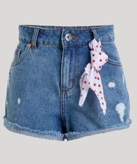 Short-Jeans-Feminino-Boy-com-Bandana-Estampada-de-Poa-Azul-Claro-9217865-Azul_Claro_5