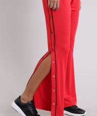 Calca-Feminina-Esportiva-Pantalona-com-Botoes-na-Lateral-e-Vivo-Contrastante-Vermelha-9231178-Vermelho_4
