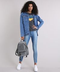 Blusa-Feminina-Mulher-Maravilha-Manga-Curta-Decote-Redondo-Cinza-Mescla-Escuro-9132653-Cinza_Mescla_Escuro_3