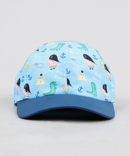 Bone-Infantil-Aba-Curva-George-Pig-e-Dinossauro-Azul-Claro-9131285-Azul_Claro_1