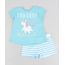 Pijama-Infantil-Unicornio-com-Glitter-Manga-Curta-Azul-9288066-Azul_1