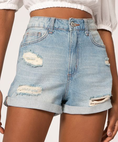 Short-Jeans-Feminino-Mom-Vintage-Destroyed-Azul-Medio-9699540-Azul_Medio_1