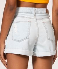 Short-Jeans-Feminino-Mom-Cintura-Alta-Destroyed-Azul-Claro-9274695-Azul_Claro_2