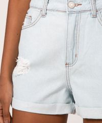 Short-Jeans-Feminino-Mom-Cintura-Alta-Destroyed-Azul-Claro-9274695-Azul_Claro_4