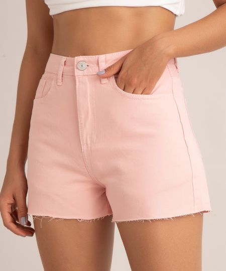 short-mom-de-sarja-cintura-super-alta-barra-a-fio-rosa-claro-1013033-Rosa_Claro_1