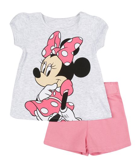 Conjunto-Blusa-com-Estampa-da-Minnie---Short-Cinza-8155396-Cinza_1