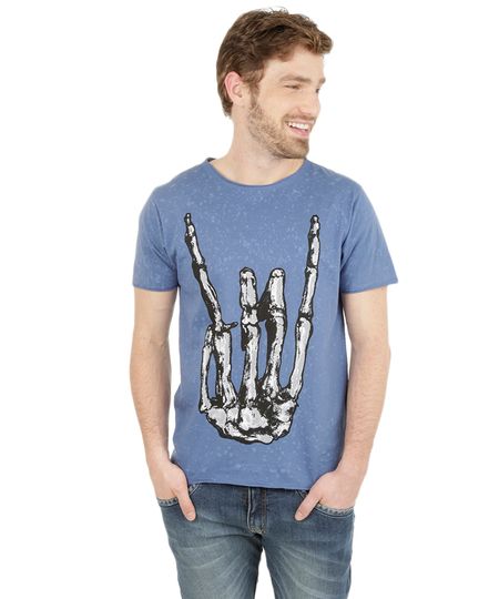 Camiseta-com-Estampa-Rock-N-Roll-Azul-Claro-8121640-Azul_Claro_1
