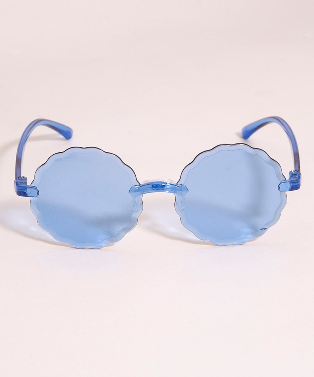 óculos de sol infantil redondo azul