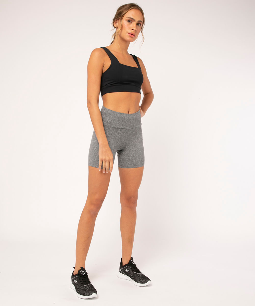 bermuda esportiva ace - cinza mescla