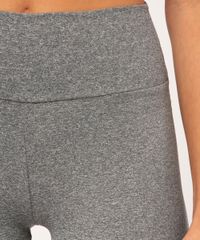 Bermuda de Academia Legging Ace Cinza Mescla vista cintura