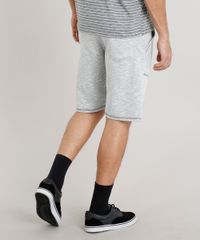 Bermuda-Masculina-em-Moletom-com-Bolsos-Cinza-Mescla-Claro-9298414-Cinza_Mescla_Claro_2