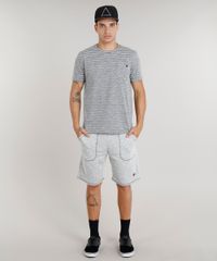 Bermuda-Masculina-em-Moletom-com-Bolsos-Cinza-Mescla-Claro-9298414-Cinza_Mescla_Claro_3