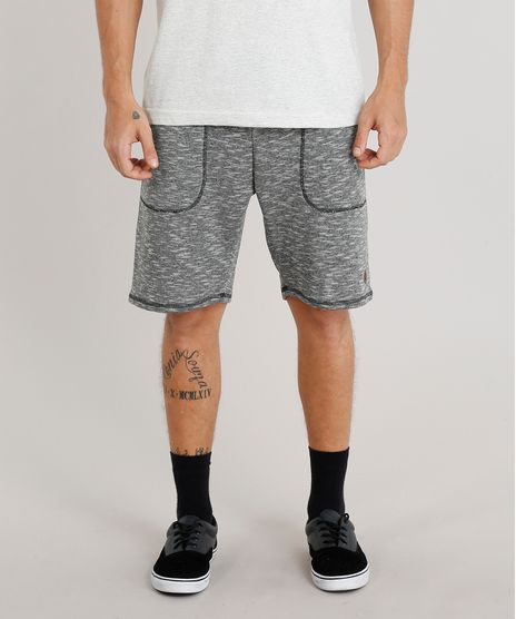 Bermuda-Masculina-em-Moletom-com-Bolsos-Cinza-Mescla-Escuro-9298415-Cinza_Mescla_Escuro_1