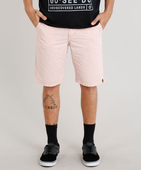 Bermuda-Masculina-Listrada-com-Cordao-e-Bolsos-Coral-9293529-Coral_1