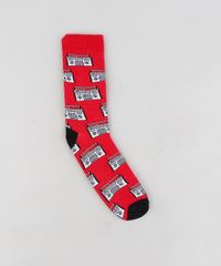 Meia-Masculina-Cano-Alto-Divertida-de-Radio-Vermelha-9309984-Vermelho_1