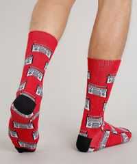 Meia-Masculina-Cano-Alto-Divertida-de-Radio-Vermelha-9309984-Vermelho_3