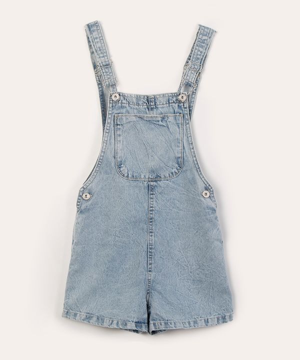 jardineira juvenil jeans com bolso azul claro 10