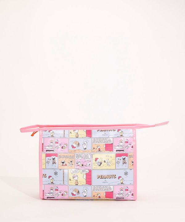 nécessaire trapézio snoopy rosa Único