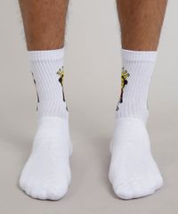 Meia-Masculina-Kings-Sneakers-Macaco-Cano-Longo-Branca-9309999-Branco_4