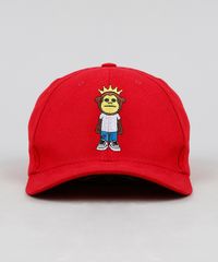 Bone-Masculino-Kings-Sneakers-Monkey-Aba-Curva-com-Bordado-Vermelho-9303062-Vermelho_1