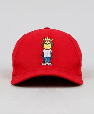 Bone-Masculino-Kings-Sneakers-Monkey-Aba-Curva-com-Bordado-Vermelho-9303062-Vermelho_1