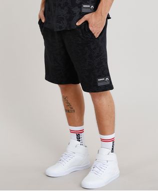 Bermuda-Masculina-Kings-Sneakers-em-Moletom-Estampada-Camuflada-Preta-9294763-Preto_1