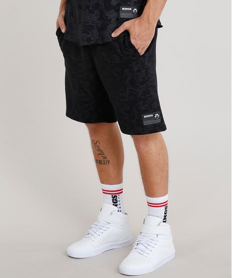 Bermuda-Masculina-Kings-Sneakers-em-Moletom-Estampada-Camuflada-Preta-9294763-Preto_1