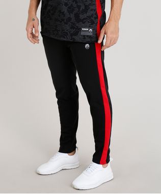 Calca-de-Moletom-Kings-Sneakers-com-Faixas-Laterais-Preta-9294966-Preto_1