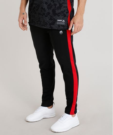 Calca-de-Moletom-Kings-Sneakers-com-Faixas-Laterais-Preta-9294966-Preto_1