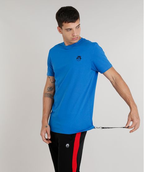 Camiseta-Masculina-Kings-Sneakers-com-Chaveiro-Manga-Curta-Gola-Careca-Azul-Royal-9285484-Azul_Royal_1