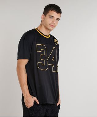 Camiseta-Masculina-Ampla-Kings-Sneakers--34--Manga-Curta-Gola-Careca-Preta-9286095-Preto_1