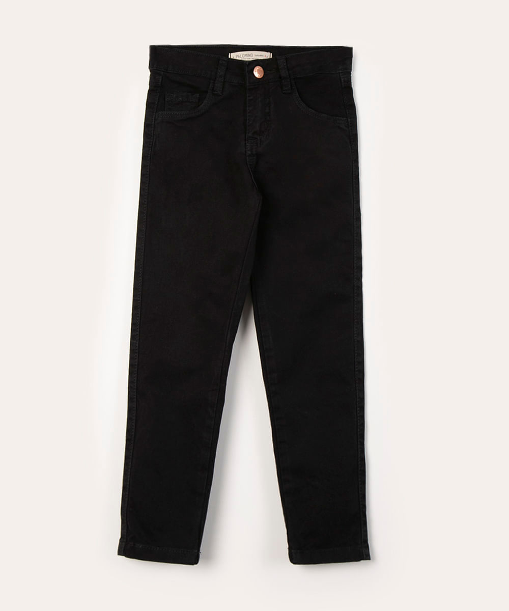 calça infantil skinny básica preto