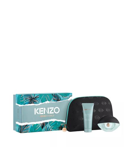 Kit Perfume Kenzo World Feminino Eau de Parfum 75ml + Body Milk 75ml + Nécessaire Único Menor preço em Kit Perfume Kenzo World Feminino Eau de Parfum 75ml + Body Milk 75ml + Nécessaire Único