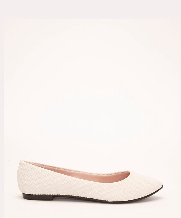sapatilha texturizada bico fino moleca off white 33