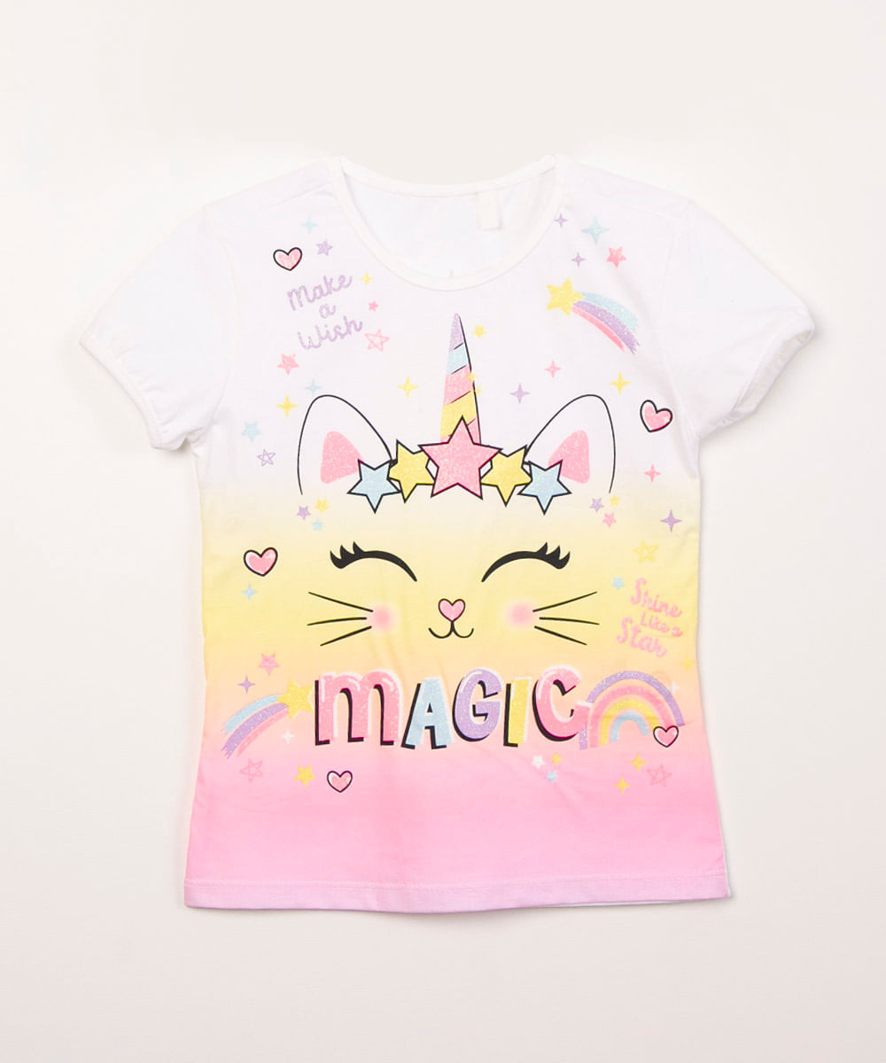 blusa de algodão degradê "magic" off white