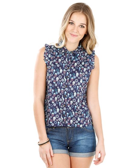 Camisa-Estampada-de-Aguas-vivas-Azul-8003275-Azul_1