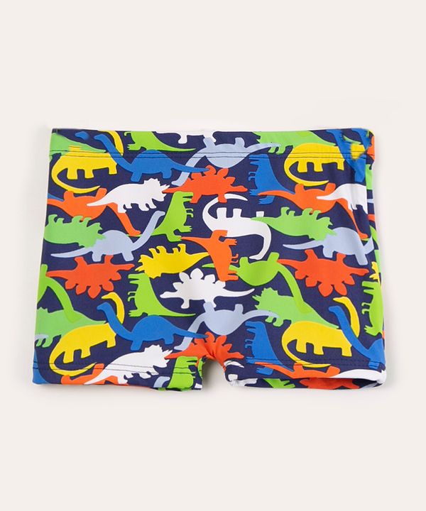 sunga infantil boxer dinossauros proteção uv50+ multicor 2