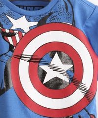 Camiseta-Infantil-de-Algodao-Corpo-Capitao-America-Manga-Curta-Azul-9978191-Azul_2