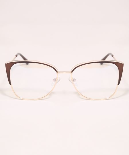 Armacao-Para-Oculos-de-Grau-Clip-On-Feminina-Gatinho-Yessica-Dourado-9994384-Dourado_1