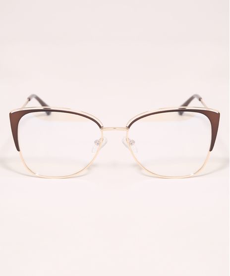 Armacao-Para-Oculos-de-Grau-Clip-On-Feminina-Gatinho-Yessica-Dourado-9994384-Dourado_1