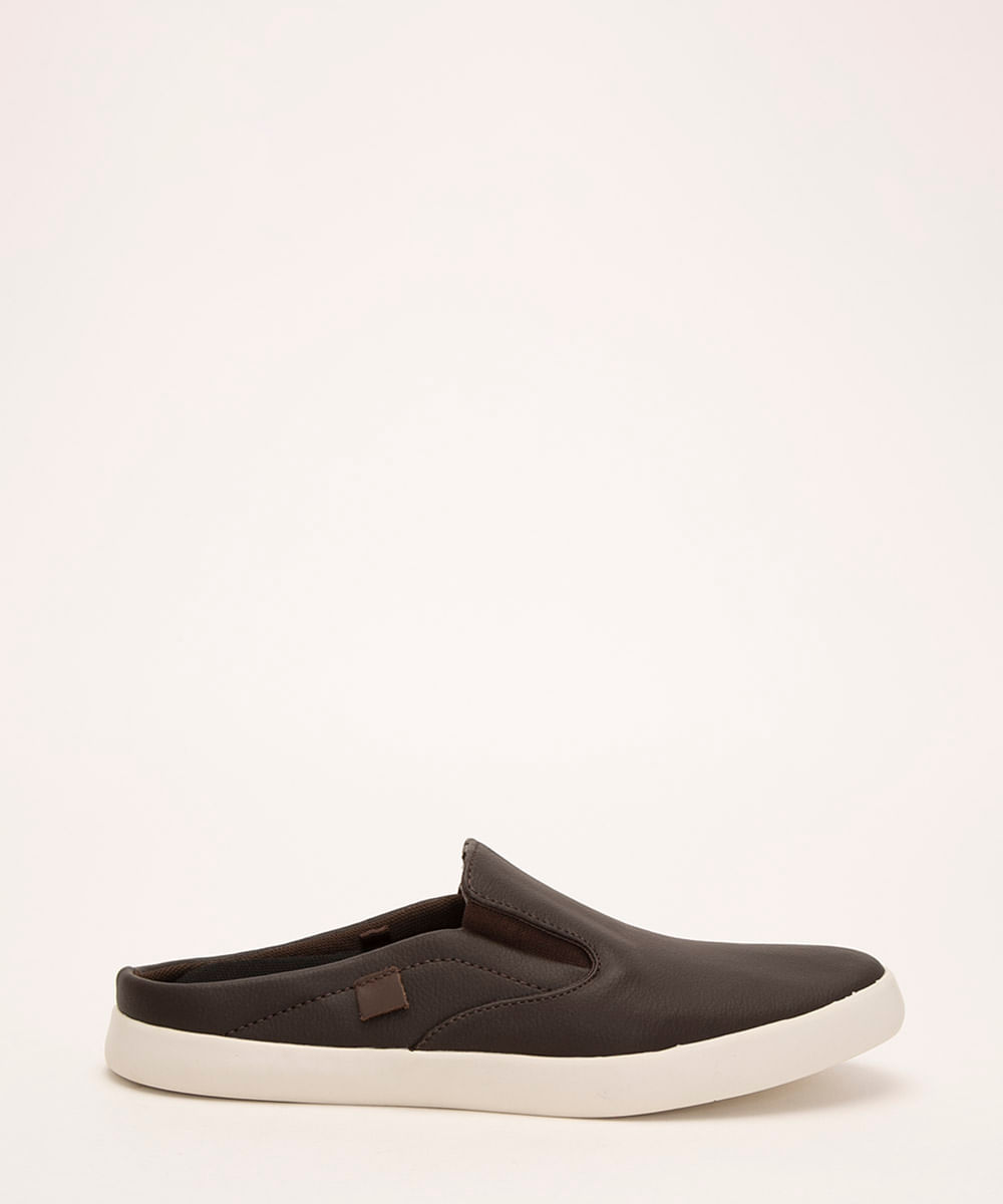 tênis mule slip on oneself marrom