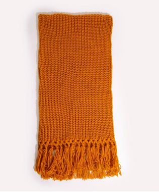 Cachecol-de-Trico-Unissex-com-Franjas-Mostarda-9834505-Mostarda_1