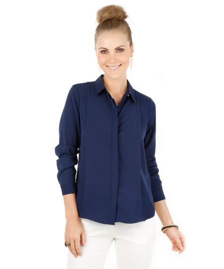 Camisa-com-Pregas-Azul-Escuro-8061210-Azul_Escuro_1 Camisa-com-Pregas-Azul-Escuro-8061210-Azul_Escuro_1
