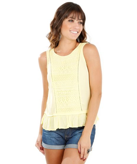 Regata-com-Aplicacao-de-Renda-Amarelo-Claro-8084959-Amarelo_Claro_1