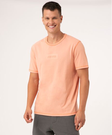 camiseta-gola-careca-relevo-never-coral-1023557-Coral_1