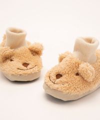 Pantufa-Infantil-de-Urso-com-Orelhinhas-Bege-9255386-Bege_2