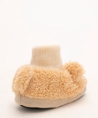 Pantufa-Infantil-de-Urso-com-Orelhinhas-Bege-9255386-Bege_3