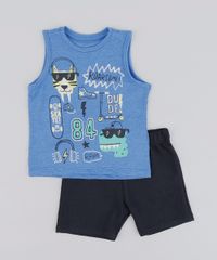 Conjunto-Infantil-de-Regata-Estampada-Azul---Bermuda-em-Moletom-Preta-9294956-Preto_1